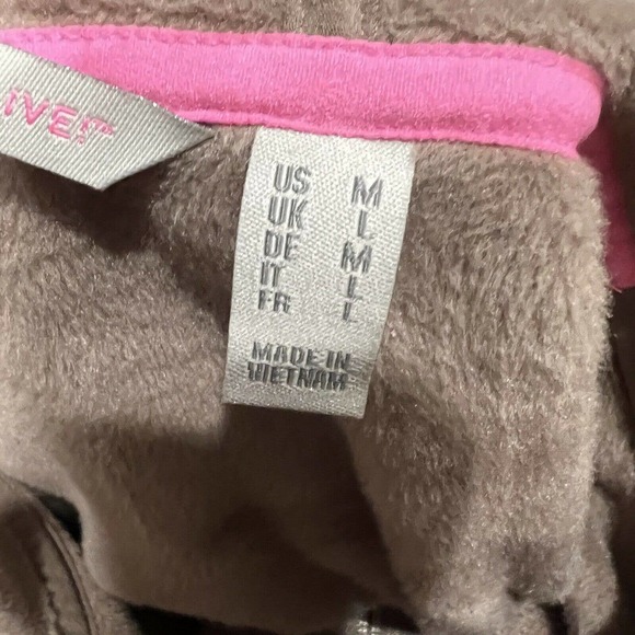 Isaac Mizrahi Live Brown Zip-Up jacket With Hood, Lined, Woman Size M AT - Picture 6 of 8